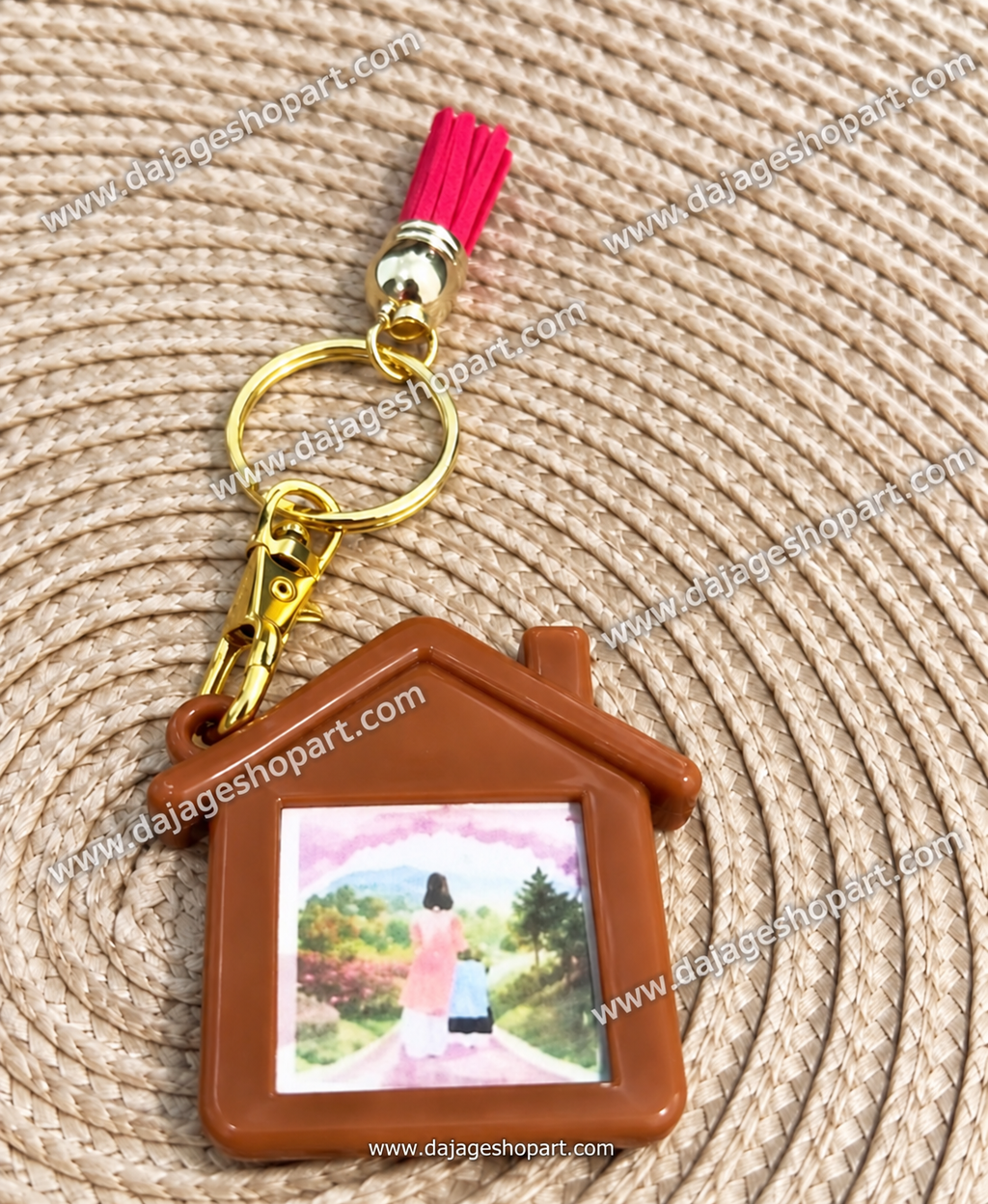 llavero portarretrato en forma de casita | Foto personalizada laminada |