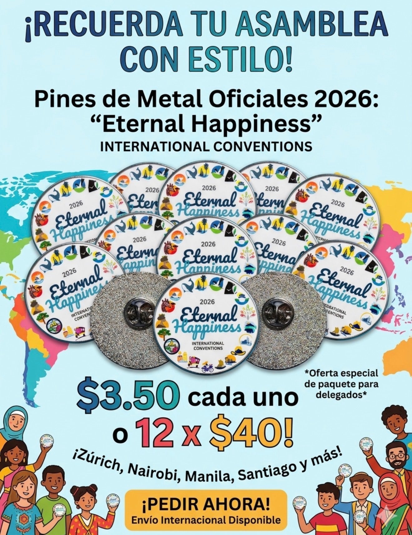 Pin o broches de la Asamblea Internacional Eternal Happiness 2026