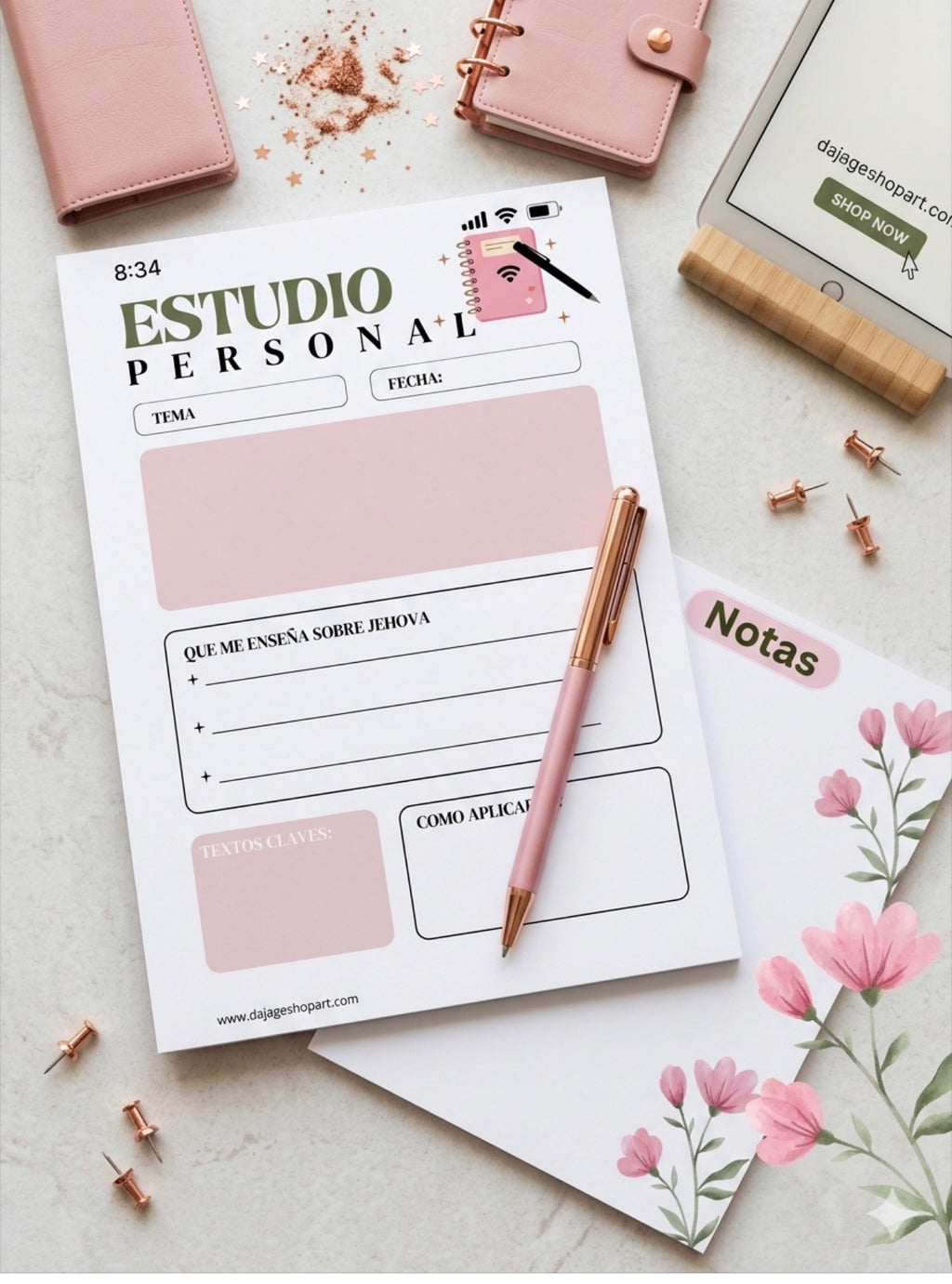 Libreta para estudio personal para imprimir