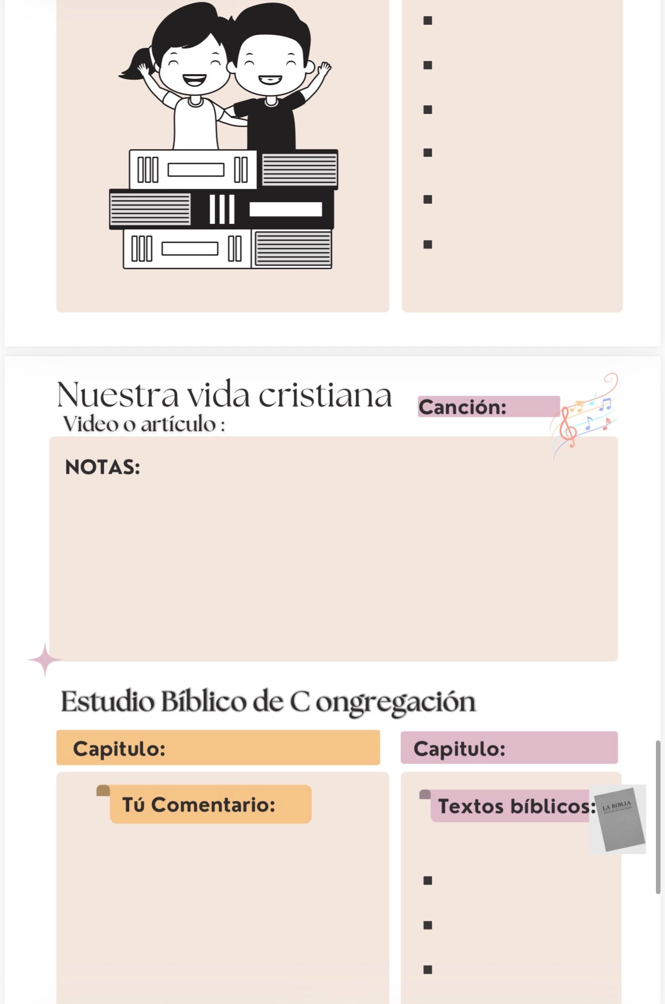 Libreta de apuntes para niños